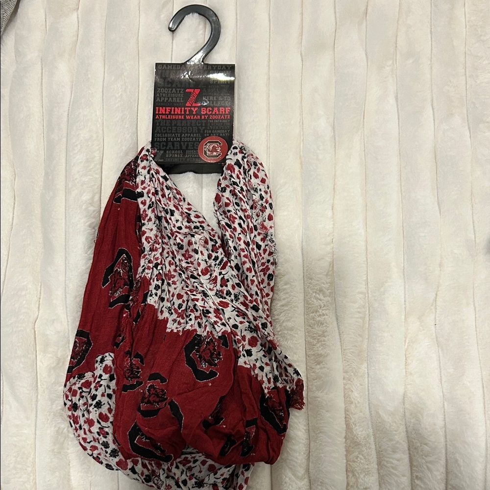 University of South Carolina Infinity Scarf in Garnet, Black and White